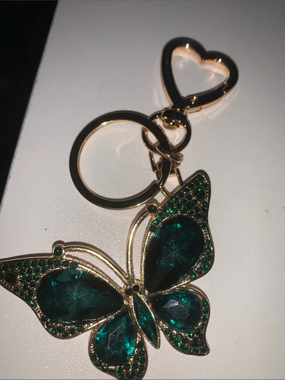 Crystal Butterfly purse/bag charm Keychain